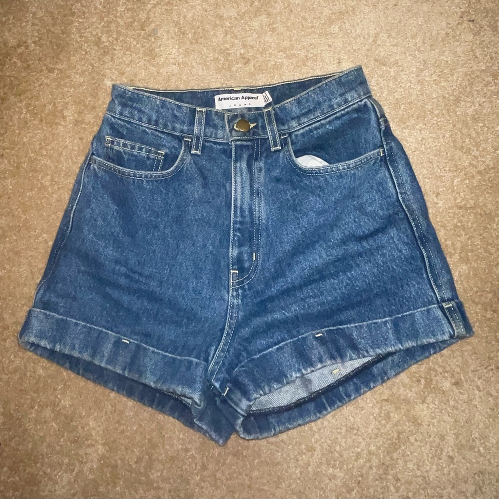 American Apparel cuffed jean shorts